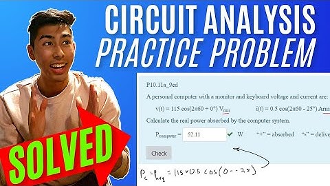 Networks Analysis | Ch.10 Sinusoidal Steady-State Power Calculations | P10.11a_9ed : A personal c...