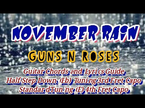 November Rain | Guns N Roses |Dimas Senopati Cover Guitar Chords Lyrics Guide Play-Along Beginners