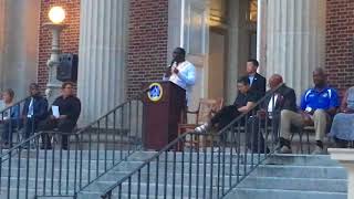 Rev. Hodari Hamilton at Plainfield Candlelight Vigil