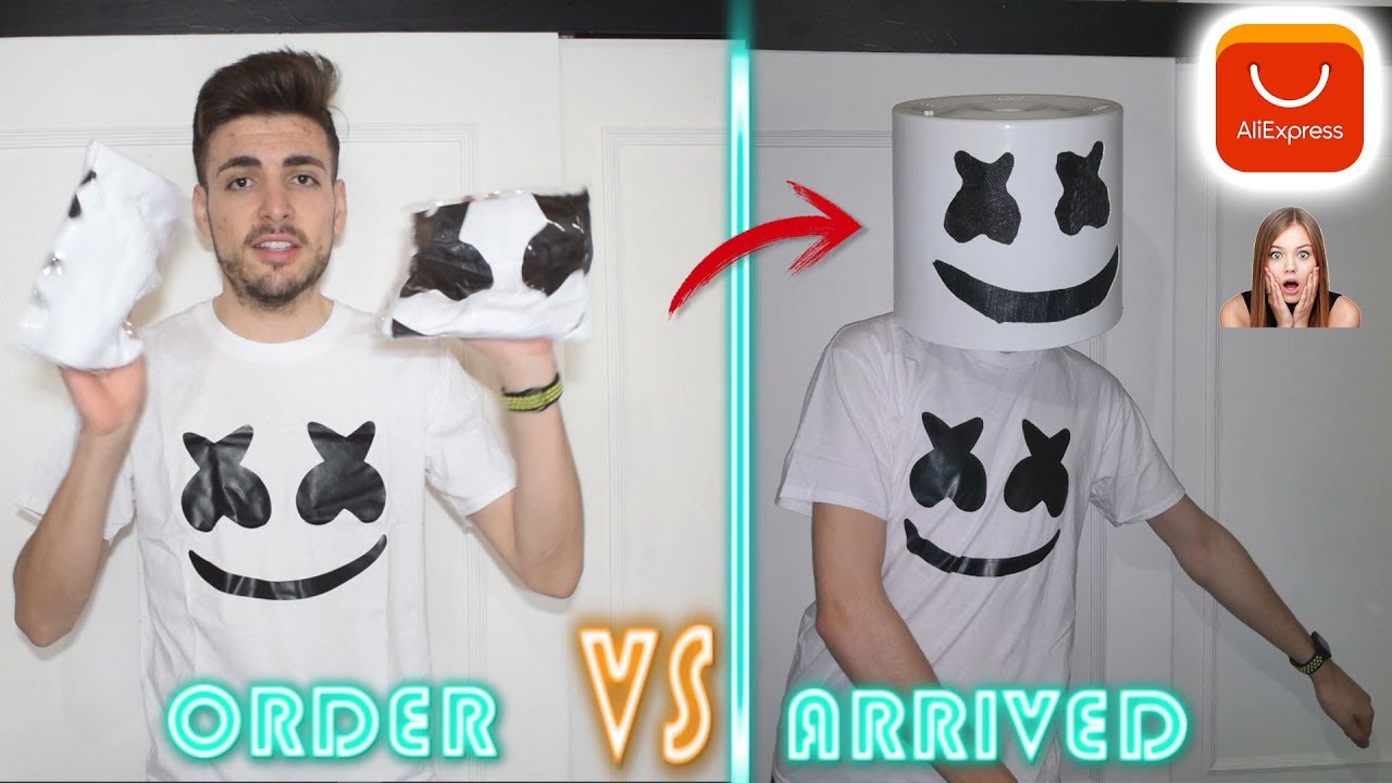 fotos de luto 😱 Pido camisetas Marshmello en AliExpress a 1€ Vs lo que pedí vs lo que recibí | Inside Head