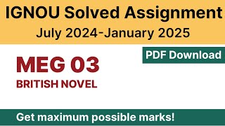 IGNOU MEG 03 Solved Assignment 2024-25 PDF Download