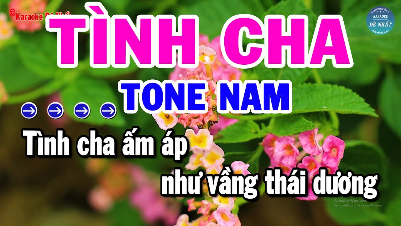 Karaoke Tình Cha Tone Nam Nhạc Sống Dễ Hát Nhất | Karaoke Đệ Nhất