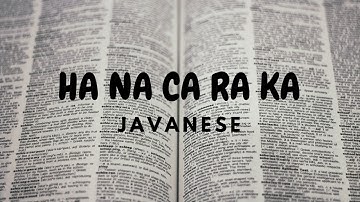 HANACARAKA | Javanese History | JAVANESE