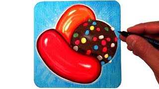How to Draw the Candy Crush App Logo screenshot 5