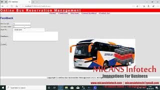 ONLINE BUS RESERVATION MANAGEMENT SYSTEM ASP.NET PROJECT