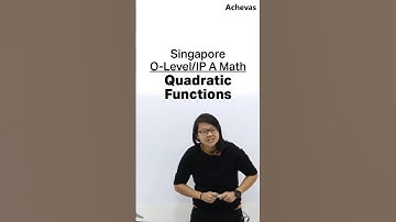 【 Achevas Additional Math Tuition (O-Level/IP) 】 Quadratic Functions #singapore  #math #exam