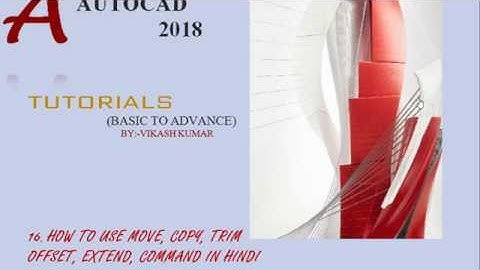 How To Use Copy, Move, Trim, Offset,Extend Command in AUTOCAD 2018:-16 || Autocad 2018 for Beginner