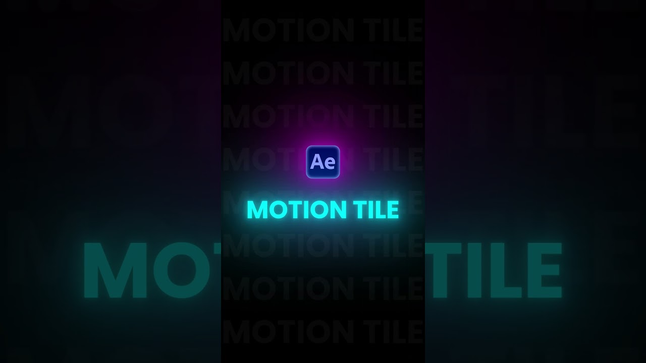 Motion tile effect using After Effects.