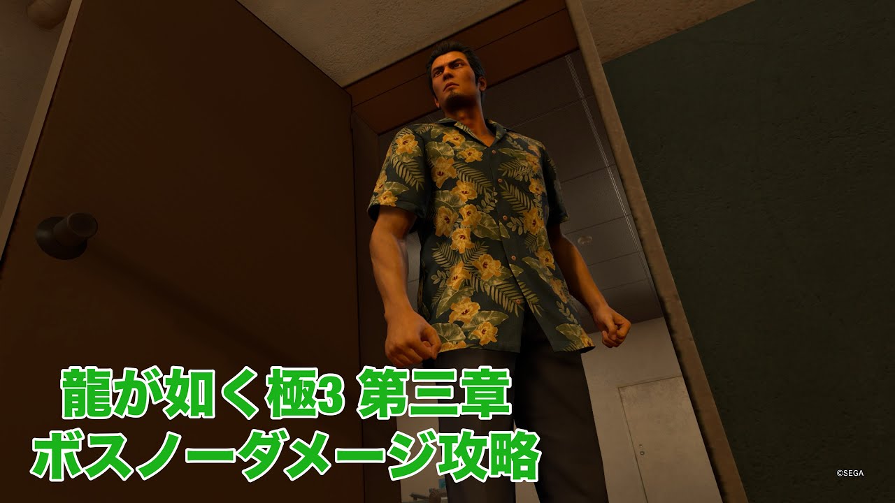 龍が如く 極３ 　第三章　ボスノーダメージ攻略