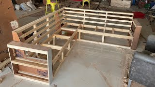 L shape sofa frame