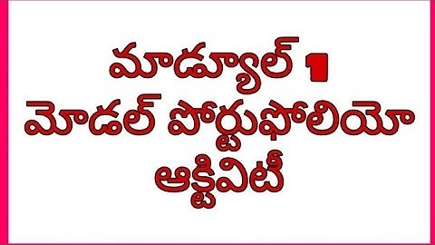 Module - 1, Model Portfolio Activity | Model portfolio activity 1 #Klrteaching #Laxmank