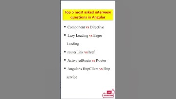 Common Asked Angular Interview Questions