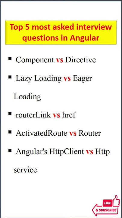 Common Asked Angular Interview Questions