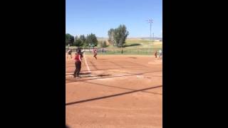 Celebrity Julia Clark - hook slide at home plate Profile