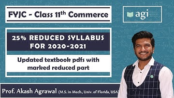 Reduced syllabus | Class 11th Commerce | Maths 1 & Maths 2 | HSC Commerce 2020 - 2021 | FYJC