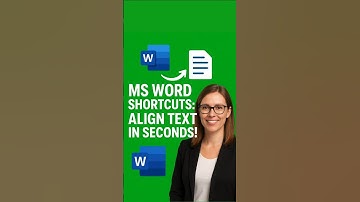 MS Word Shortcuts : Align Text in Seconds! #shortvideo #mswordtips