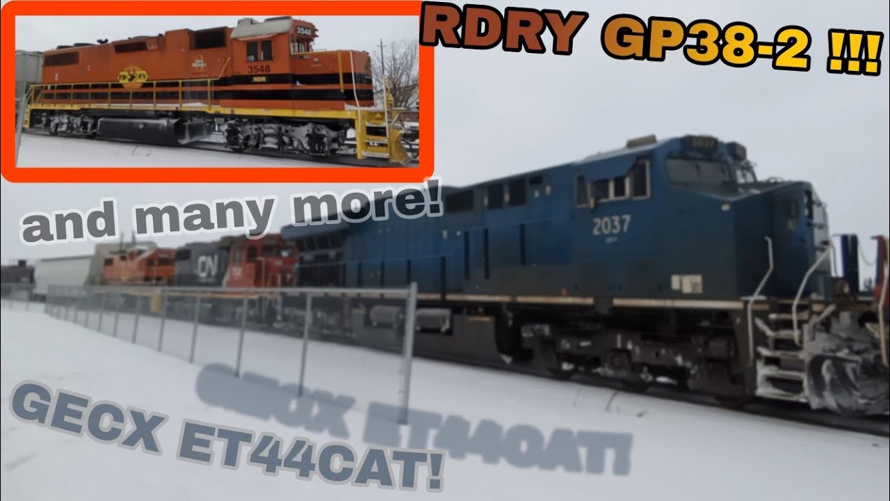 (Part 2) of Dec 2 railfanning. GECX !! RDRY GP38-2 !!! and many more!