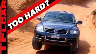 Is The VW Touareg the Ultimate OFF-ROAD SLEEPER?  We Claw Our Way Up Moab's Slick Rock to Find Out!
