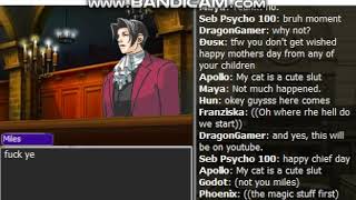 Ace attorney online hangout in vanilla server, gone perfectly..sort of.