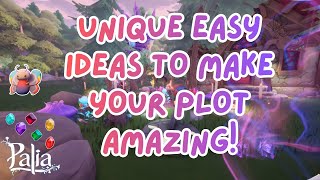 PALIA EASY UNIQUE PLOT IDEAS TO MAKE YOUR PLOT AMAZING! ♡ + FAIRY GARDEN + DECORATING WITH GEMS! ♡