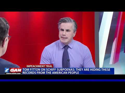 Tom Fitton on Schiff subpoenas: They are hiding these records from the American people