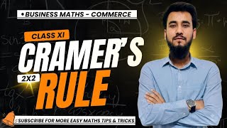 How to solve Equations by Cramer's Rule | Business Maths | Class 11 | Commerce | Karachi Board