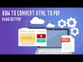 Convert HTML to PDF Easily with DeftPDF 🌐