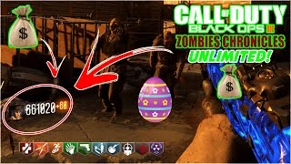 'MOON REMASTERED' GET UNLIMITED POINTS ON ROUND 1 EASY TRICK! | BLACK OPS 3 DLC 5 ZOMBIES CHRONICLES