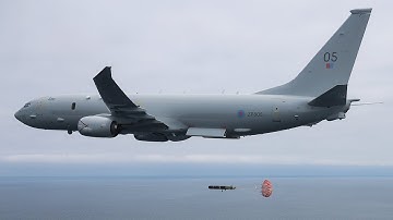 First torpedo dropped by RAF MRA1 Poseidon aircraft