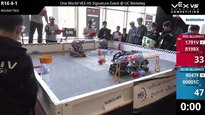 One World HS @ UC Berkeley : Division 1 - R16 #4-1 - 1791V & 8198X vs 8047F & 80001C - Auton + Drive