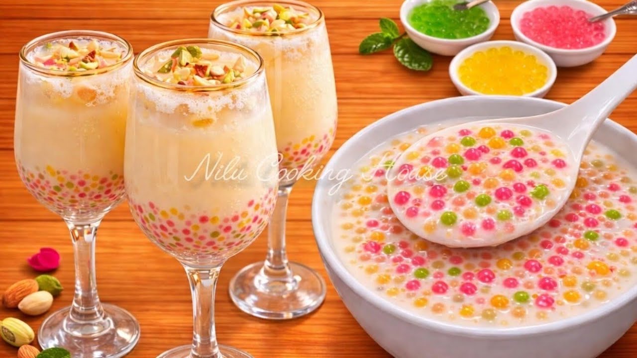 রমজানে ইফতারে প্রাণ জুড়ানো সাবুদানার শরবত | Badam sagudana drink | Sabudana drink recipe | Sharbat