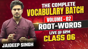 Volume 2 Vocab Batch Class 06 with Mock Test || CGL CPO CHSL MTS CDS…etc by Jaideep sir