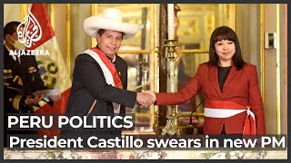 Perus President Castillo Swears In New Prime Minister