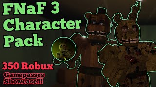 FNaF 3 - Character Pack Gamepass Showcase!!! | Lefty's Roleplay! | Roblox