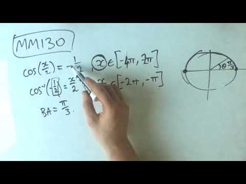 MM130 Maths Methods Fortify Study Guide - "How to solve a cosine function"