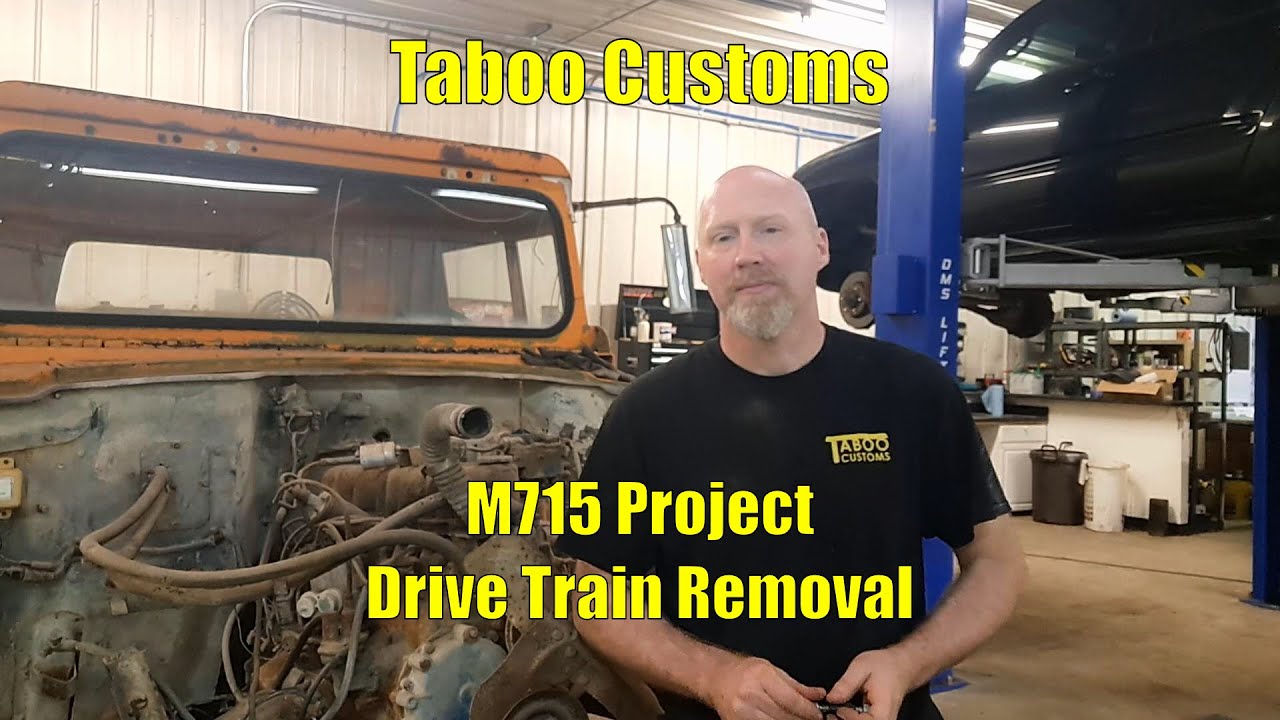 M715 Project - Engine, Transmission and Transfer Case Removal - YouTube