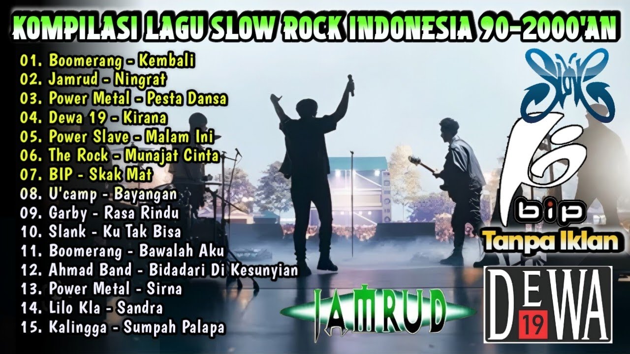 Kompilasi Lagu Slow Rock Indonesia 90-2000'an Terbaik | Lagu Populer Indonesia | Dewa 19,Boomerang