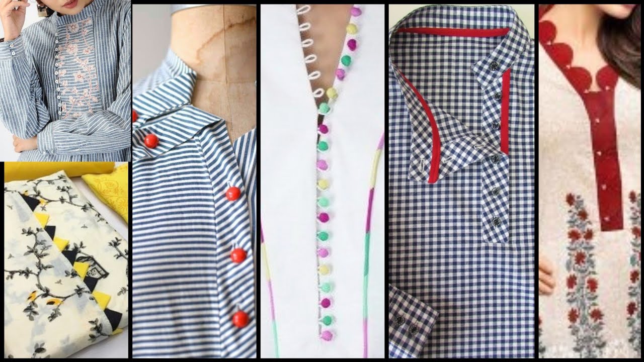 Most Trending 75 Overlap Plackets Style//Kurta Patti Designs Idea's// Kurti Neckline Designs