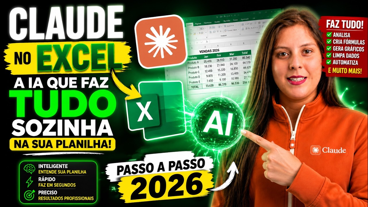 O Claude faz tudo sozinho no Excel