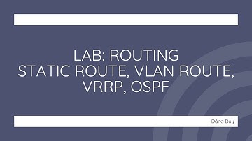 [Đăng Duy] Lab: Routing: Static route, vlan route, VRRP, OSPF