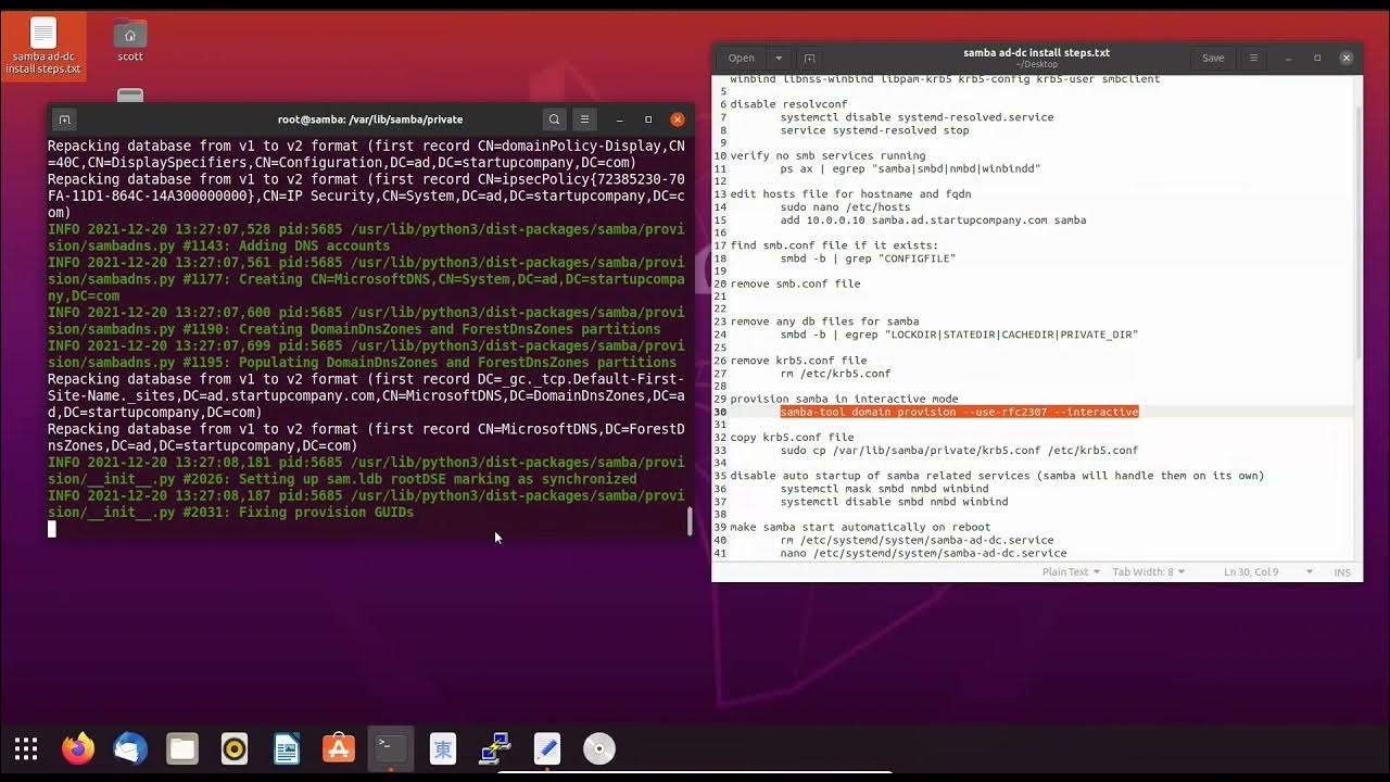 Samba active directory domain controller installation (part 2 of 2) YouTube