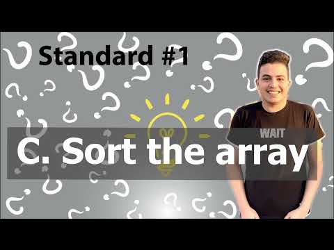 C. Sort the array