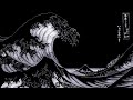 The great wave of kanagawa black and white wallpaper engine
