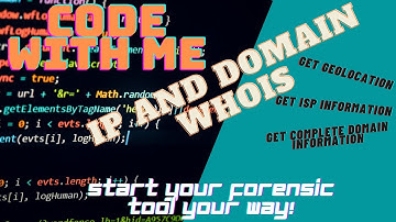 [CodeWithMe] Create IP and Domain Whois in Python: Start your own forensic tool your way!