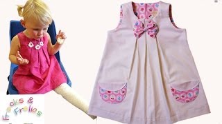 Ho to sew a simple Girls Dress | Sewing Tutorial | Sewing Pattern: Lily | Frocks & Frolics