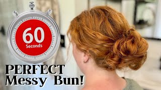 60 SECOND MESSY BUN!🎀