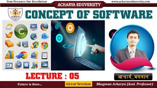 Concept and Types of Software in Hindi II Session:5  #fundamentalofcomputer #acharyaeduversity