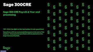 Sage 300 CRE webinar Payroll & Year End Processing