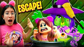 A Bruxa nos Pegou!!! ESCAPE EVIL WITCH! (SCARY OBBY!)