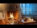 🔥 Cozy Fireplace & Fluffy Cat 🐱 | Crackling Fire Sounds for Studying, Reading, Relaxing & Sleep